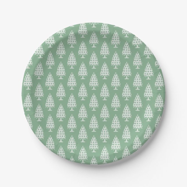 Winter Strick Weihnachtsbaumplatten Pappteller (Vorderseite)