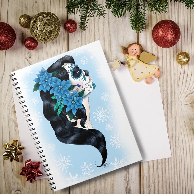 Winter Sugar Skull Notizblock (Von Creator hochgeladen)