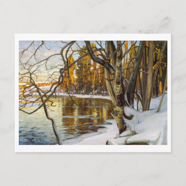 Winter Sun Painting von Westerholm Postkarte (Vorderseite)