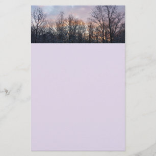 Winter Sunrise I Pastel Natur Landschaft Briefpapier