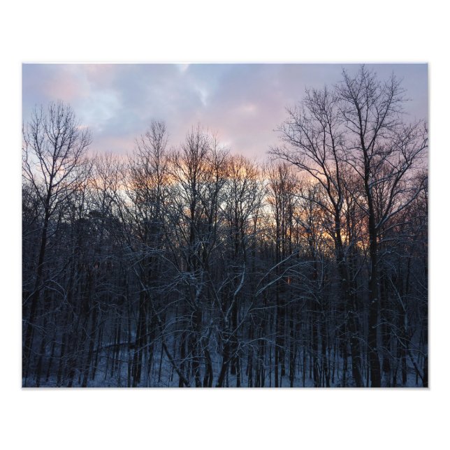 Winter Sunrise I Pastel Natur Landschaft Fotodruck (Vorne)