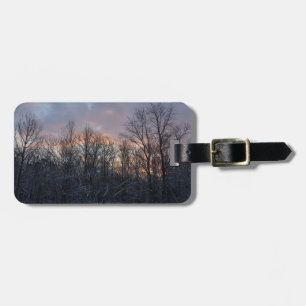 Winter Sunrise I Pastel Natur Landschaft Gepäckanhänger