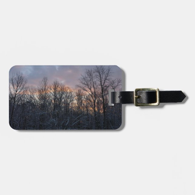 Winter Sunrise I Pastel Natur Landschaft Gepäckanhänger (Vorderseite horizontal)