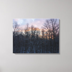 Winter Sunrise I Pastel Natur Landschaft Leinwanddruck