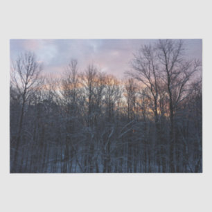 Winter Sunrise I Pastel Natur Landschaft Seidenpapier