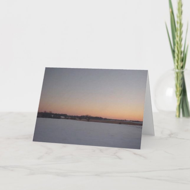 Winter Sunset # 1 Karte (Vorderseite)