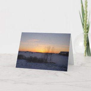 Winter Sunset # 2 Karte