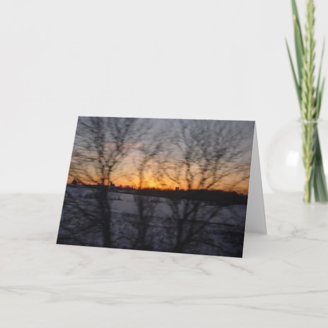 Winter Sunset # 3 Karte (Vorderseite)