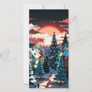 Winter Sunset Feiertagskarte