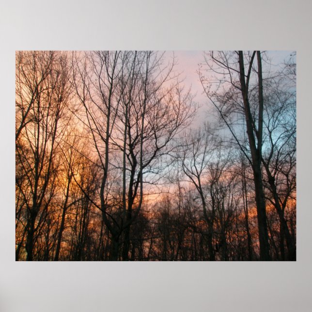 Winter Sunset Poster (Vorne)