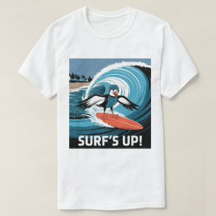 Winter-Surfer-Möwe, Möwe Surft, Möwe T T-Shirt
