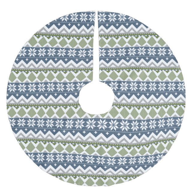 Winter Sweater Tree Skirt Polyester Weihnachtsbaumdecke (Vorderseite)