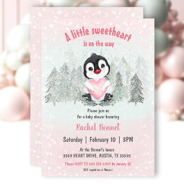 Winter Sweetheart Valentines Girl Baby Dusche Einladung