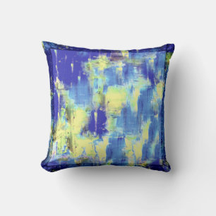 Winter Szene Abstrakte Malerei Fine Art Kissen