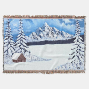 Winter-Szene Mittelgroße Wurfdecke Decke