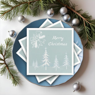 Winter Szene Snowy Forest Weihnachten Serviette