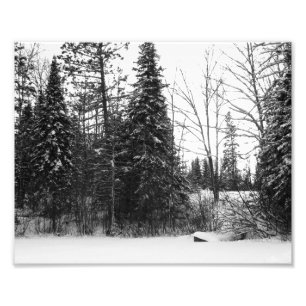 Winter-Szenen-Foto-Druck BW Fotodruck