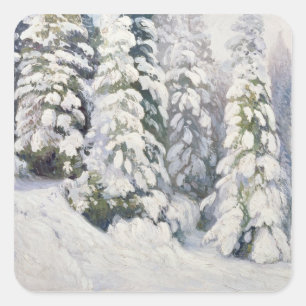 Winter Tale, 1913 Quadratischer Aufkleber