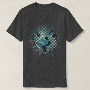 Winter-Tarnmuster-Halfton T-Shirt