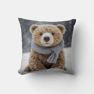 Winter Teddy Bar Throw Kissen