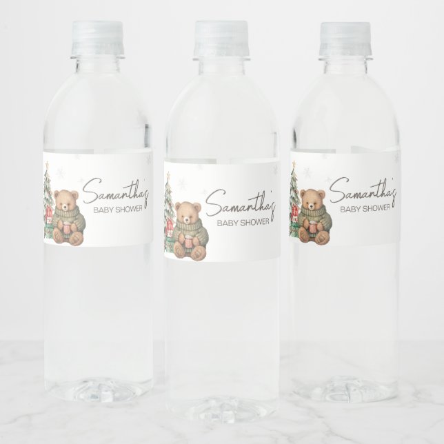 Winter Teddy Bear Baby Dusche (Flaschen)