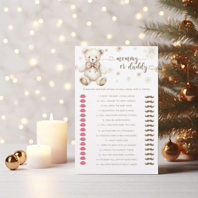 Winter Teddy Bear Mommy oder Daddy Baby Duschgame (Von Creator hochgeladen)