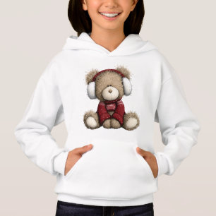 Winter-Teddybär-Hoodie Hoodie