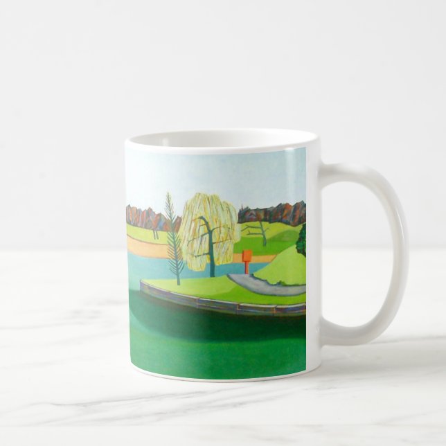 Winter-Teich Kaffeetasse (Rechts)