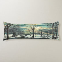 Winter-Teich-Körper-Kissen