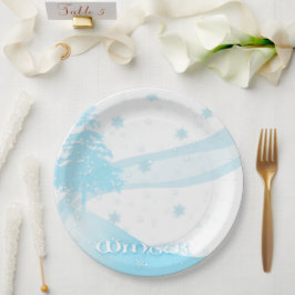Winter Theme Paper Plate Pappteller