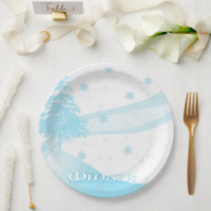 Winter Theme Paper Plate Pappteller