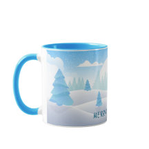 Winter Themed Frohe Weihnachts Combo-Tasse