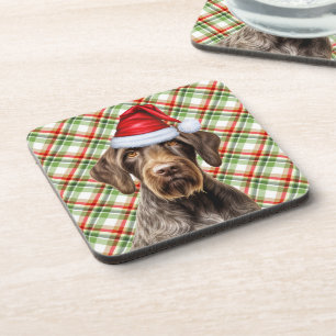 Winter Themenwelt Drahthaarterrier Zeiger Hund Url Getränkeuntersetzer