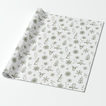 Winter Things Wrapping Paper - Schnee + Größe