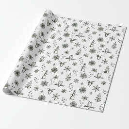 Winter Things Wrapping Paper - Schnee + Kiefer Geschenkpapier