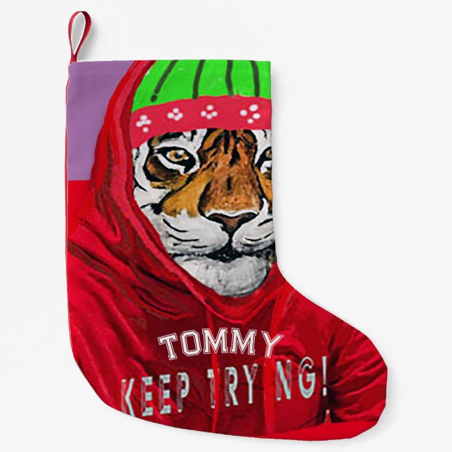 Winter Tiger Weihnachts-Strumpf Kleiner Weihnachtsstrumpf (Vorderseite)