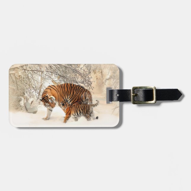 Winter-Tigergewohnheits-Gepäckanhänger Gepäckanhänger (Vorderseite horizontal)