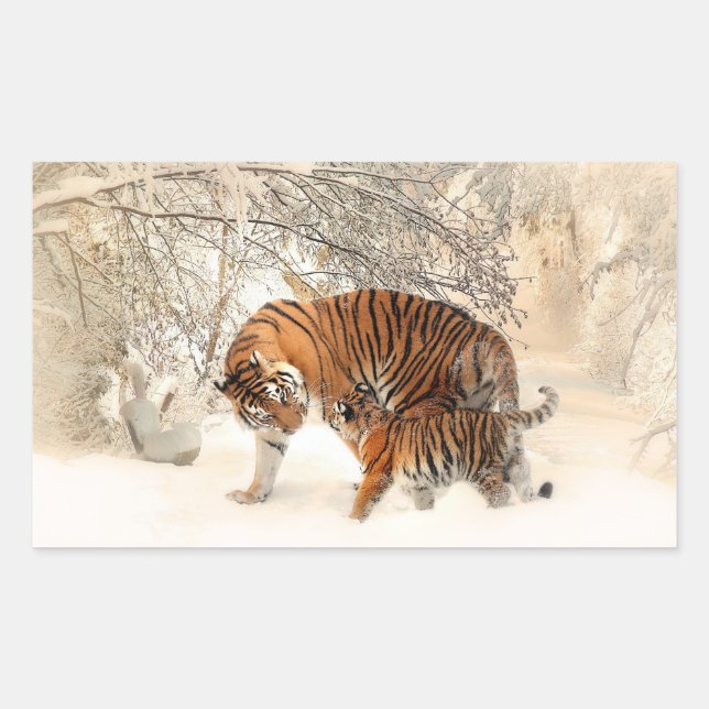 Winter Tigers Aufkleber (Vorderseite)