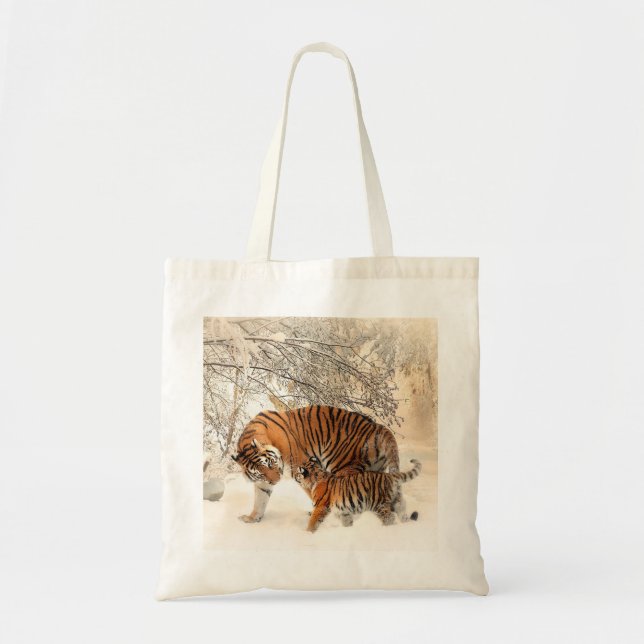 Winter Tigers Zolltotbeutel Tragetasche (Vorne)