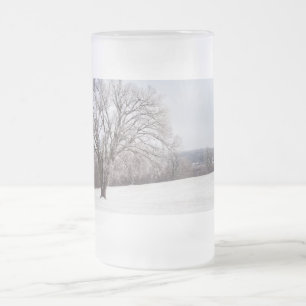 Winter Tree Mattierte Glass Beer Tasse