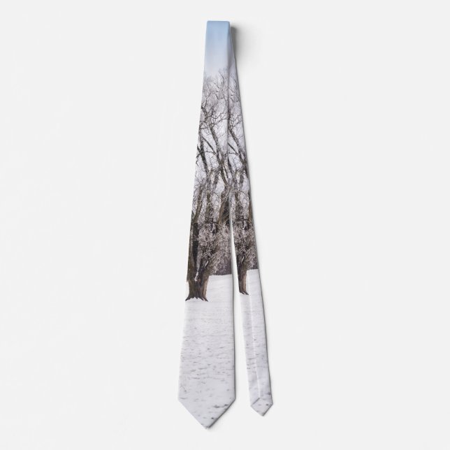 Winter Tree Neck Tie Krawatte (Vorderseite)