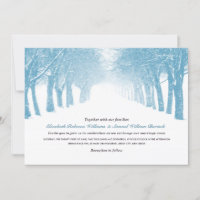 Winter Trees Avenue Horizontal Hochzeit einladen