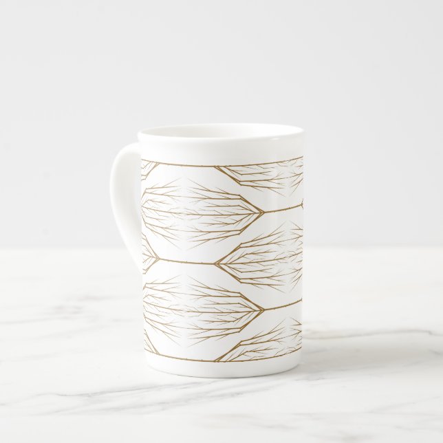 Winter Trees Knochen China Tasse (Vorderseite Links)