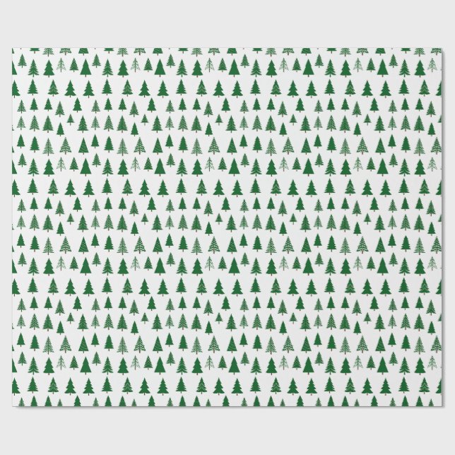 Winter Trees Wrapping Paper Geschenkpapier (Flach)