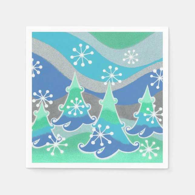 Winter Treppenhäuser Serviette (Vorderseite)