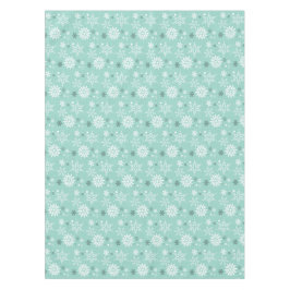 Winter Turquoise-Blue Snowflake Weihnachtssaison Tischdecke