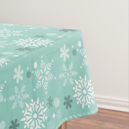 Winter Turquoise-Blue Snowflake Weihnachtssaison Tischdecke