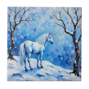 Winter Unicorn Fliese