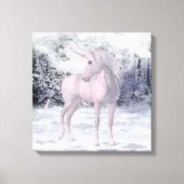 Winter Unicorn Leinwanddruck