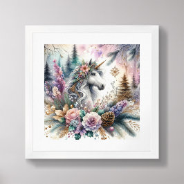 Winter Unicorn Magische Szene 2 Poster